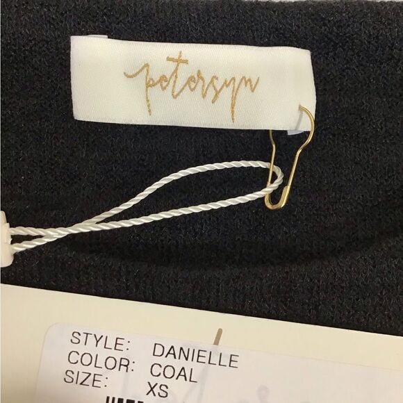 Petersyn Black Short Sleeve Chic Black Puff Sleeve Top New Size XS - Picture 3 of 9